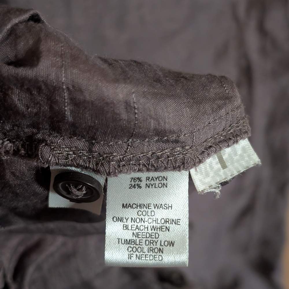 LOFT Charcoal Rayon Blend Top